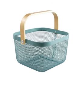 Panier en métal à mailles fines avec poignée, panier de rangement, panier à fruits et légumes - Product Image 4