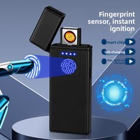 Nouveau briquet tactile rechargeable par USB, allumage double face, coupe-vent, ultra-fin, nouveau modèle de style chinois 605 créatif