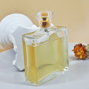 عطر عالي الجودة 85 مربع مربع من الزجاج المسطح بألوان شفافة صندوق غطاء لولبي بحجم 15 رقبة لاستخدام الناشر - Product Image 1