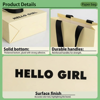 Sacs cadeaux en papier écologiques durables personnalisés avec logo, sacs shopping de luxe avec poignée en ruban pour l'emballage de vêtements