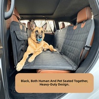 Housse de siège auto pour chien pour siège arrière, avec base rigide, extension de siège arrière, en tissu Oxford acrylique durable et écologique, protection pour animaux de compagnie