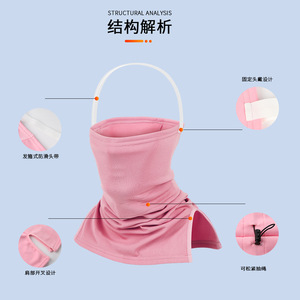 Warm Ski Face Mask Half Cover Neck Warmer Windproof Outdoor Cycling Snow Sports Unisex Adult Solid Color Fleece Protector - Product Image 2