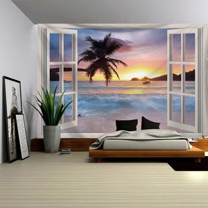 Utilitaire fenêtre vue série tenture murale fond tissu <span class=keywords><strong>porte</strong></span> rideau nappe abrasion Durable réutilisable tapisserie en gros - Product Image 1