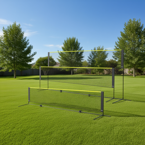 Ensemble de filet de badminton, volley-ball, pickleball et tennis D0100HADN07, 14 pieds x 2,5 pieds, poteaux métalliques réglables, pour enfants, utilisation intérieure et extérieure - Product Image 2