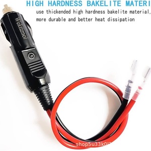 Car Cigarette Lighter <b>Plug</b> <b>12V</b> With Bullet Terminals Automotive Connector Red Plastic Accessory - Product Image 2