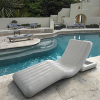 Chaise flottante gonflable bon marché, canapé-lit flottant inclinable, matelas de plage pour les aventures en plein air