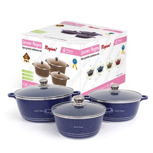 Fabriek Directe Levering <span class=keywords><strong>Dessini</strong></span> 6-delige Duurzame Medische Stenen Potset Aluminium Anti-<span class=keywords><strong>Stick</strong></span> Pot Cadeau <span class=keywords><strong>Set</strong></span> - Product Image 3