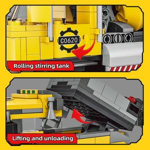 Building <b>Blocks</b> Cross-border Special Engineering City Builders Mixer Two-in-One DIY Toy <b>Plastic</b> ABS Small Particle Gifts - Product Image 3