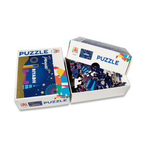 Logotipo personalizado del fabricante, 24/48/100/500 Uds., juego de caja de rompecabezas de papel degradable, juguete educativo Diy OEM, rompecabezas para niños - Product Image 4