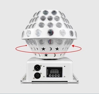 Projecteur LED double couche en forme de soucoupe volante RVBW avec faisceau mobile et contrôle DMX512/activation sonore pour soirées, discothèques et clubs de nuit