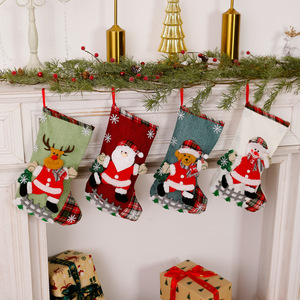 LINGKAI New Year Large Capacity Santa Claus <b>Christmas</b> Socks Xmas Party Supplies Tree Decoration Holiday <b>Gift</b> Giving <b>Bag</b> - Product Image 4