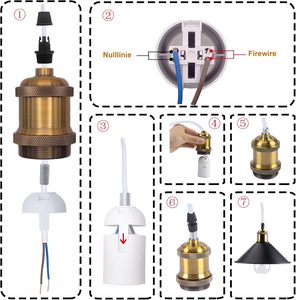 E27 Aluminum Lamp Holder Screw <strong>Bulb</strong> <strong>Light</strong> <strong>Socket</strong> CE Certified AC 165-265V for DIY Pendant <strong>Light</strong> Fittings - Product Image 5