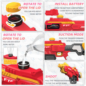 Pistol air elektrik penyerap air pabrik mainan anak Dewasa musim panas olahraga luar ruangan pistol mainan menembak otomatis penuh - Product Image 6