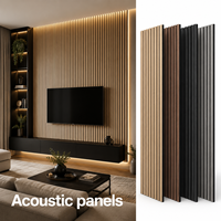 Panneau acoustique en polyester à lattes, design personnalisé, solution de modélisation 3D moderne pour hôtels et écoles