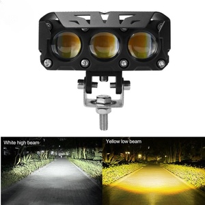 Luz Láser para Motocicleta, Foco LED, Luz de Trabajo Externa de Doble Color y Triple Lente, Lámpara Modificada para Luz Alta/Baja - Product Image 2
