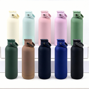 Custom Logo 500ml Stylish Vacuum Insulated Steel Water Bottle Rubber Coated Multi-Functional Lid Fashionable Design Flask - Product Image 4