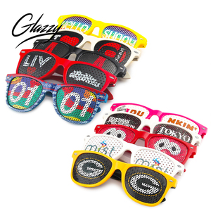 Flag <strong>Sunglasses</strong> USA <strong>UK</strong> France Italy Germany Fan Pinhole Sticker Country Football Event Red Sun Glasses for Given Away - Product Image 3