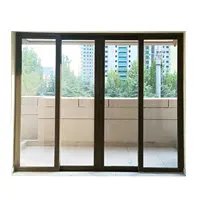 Slat-cierre suave para exteriores, puerta corredera de vidrio sincronizado con mosquitera y privacidad, odm/oem