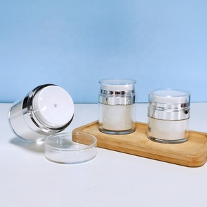 Luxury 15g 30g 50g 100g Personal Care Cream Airless <b>Jar</b> <b>Plastic</b> Airless Bottle <b>Jar</b> Refillable Cosmetic Airless Pump <b>Jar</b> - Product Image 3