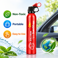 Extincteur compact à base d'eau rouge de 610 ml, portable, pour la sécurité incendie d'urgence à la maison, au bureau et en extérieur