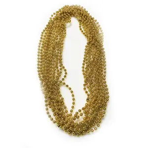 St. Patrick's Metallic Kugel kette MOT Throw Beads 33''6mm Karneval Perlen Weihnachten Dublin Irish Festival Dekoration Halskette