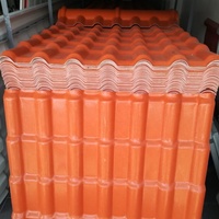 Lámina Decorativa de PVC Tipo Teja Colonial, Lámina de PVC Adhesiva de 6 mm, Hoja de Techo Corrugado