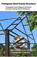 Pavillon d'extérieur Source Factory avec toit en chaume et structure en acier, imperméable en PE, idéal pour les fêtes de jardin, le camping et les événements sociaux