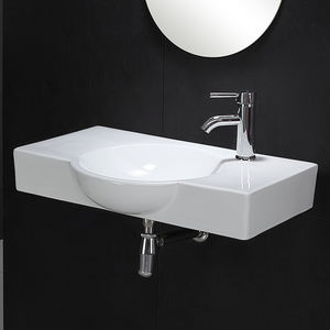 Petit <span class=keywords><strong>lavabo</strong></span> <span class=keywords><strong>Lavabo</strong></span> simple <span class=keywords><strong>lavabo</strong></span> suspendu au mur Lavabos de salle de bain en pierre artificielle à surface solide avec appartement - Product Image 2