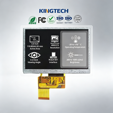 Kingtech OEM 5" Projector LCD Panel 480x272 Car Electronics TFT LCD Touch Screen Module  Tft Lcd Module