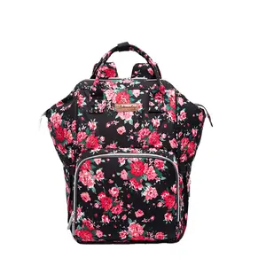 AMIQI LZ13 다기능 대형 기저귀 가방 배낭 중국 스타일 패턴 패턴 패턴-엄마 가방 아기 기저귀 가방