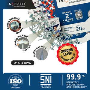 Sujetadores Robustos de Acero al Carbono Pulido de 2 Pulgadas con Cabeza Antideslizante para Cercas y Terrazas - Product Image 2