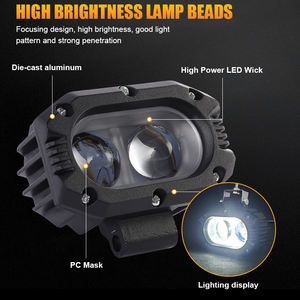 רכב הוביל זרקורים פנסים אורות רכב ששונה פנסים רכב ערפל כפול העין - Product Image 3