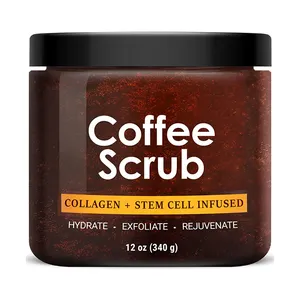Hot selling body scrub container for women home-used whitening body scrub natural professional body coffee scrub