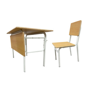 Đồ nội thất trường học gỗ nhỏ và vừa của giáo viên Bàn học sinh nghiên cứu Bàn và ghế đặt - Product Image 1
