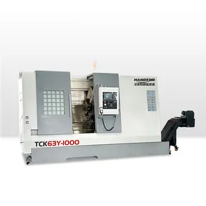 Torno CNC de forte rigidez TCK63Y-1000 centro de usinagem vertical para corte de metal