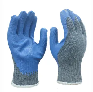 7号乳胶涂层棉衬里是超柔软灵活的安全工作手套