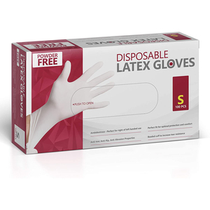 <span class=keywords><strong>Guantes</strong></span> de Látex Desechables para Uso Industrial, Doméstico, de Cocina, sin Polvo, para Hospitales, Exámenes Médicos, <span class=keywords><strong>Caja</strong></span> de 100 Unidades - Product Image 1