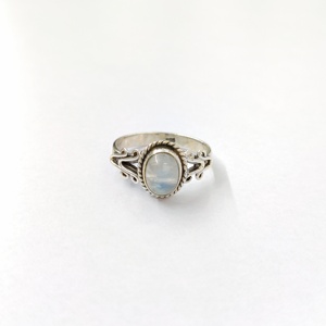 Anillos Finos, Anillo de Piedra Lunar, Plata de Ley 925, Anillo de Piedras Preciosas, Anillo de Piedra Lunar Ajustable, Colección Hecha a Mano, Joyería de Plata, Precio al por Mayor - Product Image 2