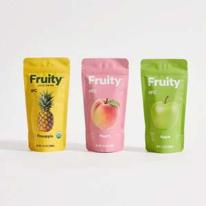 Sachets d'emballage souples personnalisés en aluminium imprimé avec bec verseur de 150 ml, 200 ml, 300 ml pour jus, bière, boissons (recyclables) - Product Image 4