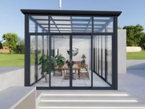 Pergola de jardin d'hiver à structure en aluminium de 3,0 mm d'épaisseur, économe en énergie, pour villa et jardin sur le toit - Product Image 4