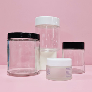 Luxury Skincare Packaging Jar <b>Container</b> 5g 10g 15g 20g 30g 50g 60g 100g Clear Frosted Cosmetic <b>Glass</b> Cream Packaging Jar - Product Image 4