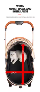 عربة أطفال محمولة قابلة للطي من المصنع للبيع بالجملة مصنوعة في الصين عربة كلب للحيوانات الأليفة - Product Image 4