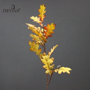 ISEVIAN Inverno Impianto Acorn foglia Artificiale Foglie Rosse con Bacche per la Cerimonia Nuziale - Product Image 5