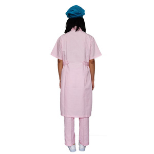 Bata de enfermera morada Xi, uniforme de farmacia de manga larga, bata rosa fina de manga corta - Product Image 4