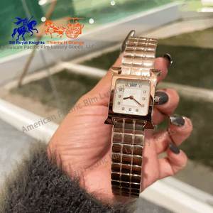 Ensemble de bijoux pour femmes H Brand 2024, acier inoxydable, or, montre et bracelet pour femmes avec boîte, pour un cadeau d'affaires ou de fête, Ronda - Product Image 6