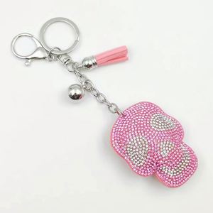 Fashion Glitter Crystal Keychain Purse Charms Handmade Gifts Rhinestone <b>Skulls</b> Diamond <b>Bag</b> Pendants Keyrings - Product Image 5