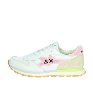 Zapatillas Deportivas para Niña Sun68 Z35415T Blancas y Rosas de Lona, Modelo Moderno - Product Image 1