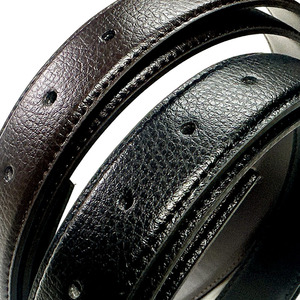 Sangle de ceinture de remplacement en cuir de vachette véritable classique, fabriquée en Corée, 30 mm, 5 trous, 120 cm, sans boucle, compatible avec plusieurs boucles, OEM personnalisé - Product Image 2