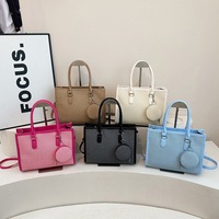 Tas Tote Wanita Mewah Kanvas Katun dengan Logo Cetak Kustom Personalisasi Produsen, Dilengkapi Ritsleting, Portabel untuk Semua Musim