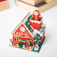 Weihnachten Low MOQ Puzzle liefert benutzer definierte Design Holz Spieluhr Puzzle Geschenk Spielzeug